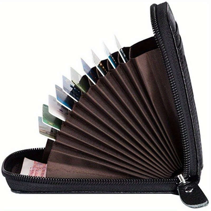 1pc Stylish Card Holder with a Zippered Coin CompartmentPerfect for Organizing And Safeguarding