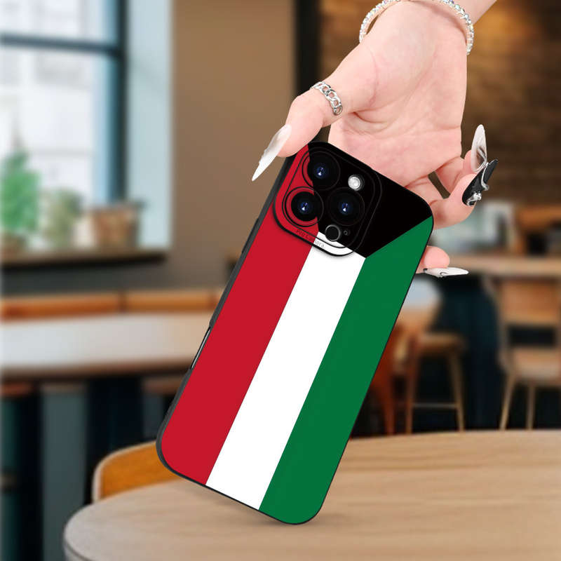 1Pc Black For iPhone XS Max Italian Flag Design Phone Case