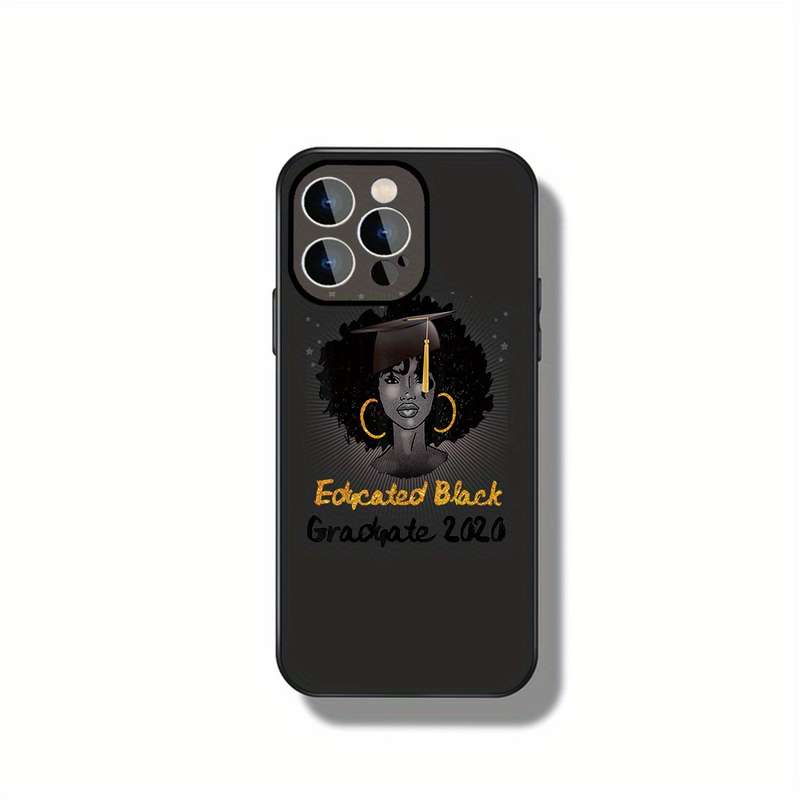 1Pc Black For iPhone 15 Plus Celebrating Educated Phone Case