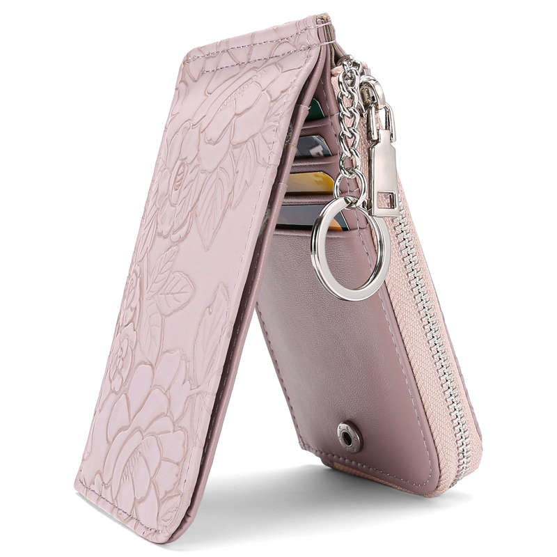 1pc Women'S Creative Honey Girl Wallet with Multiple Card Slots Coin Purse with Key Ring Secure