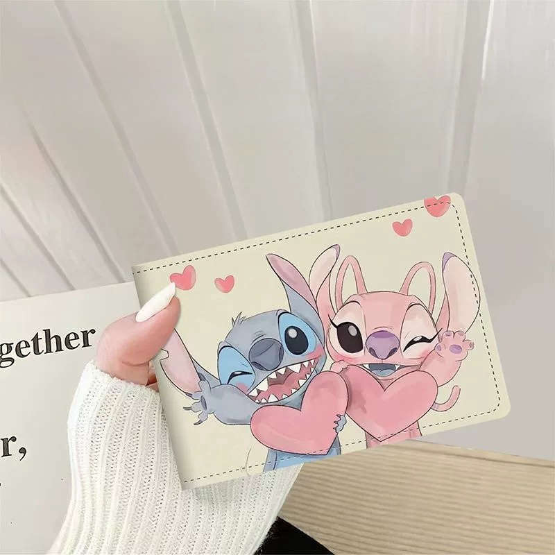 1pc Stitch Lilo Heart-Themed WalletCute Travel Accessory with Card Slots Perfect Valentine'S