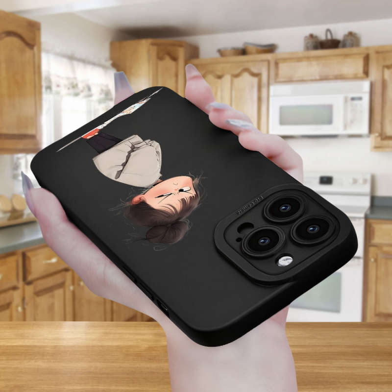 1Pc Black For iPhone 7 Plus 8 Plus Phone Case Phone Cover