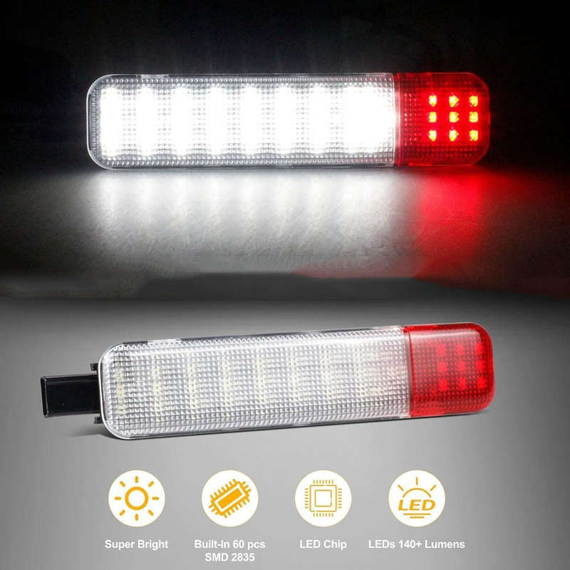 2pcs LED Interior Door Light Door Panel Courtesy Warning Light Lamp Assembly Compatib