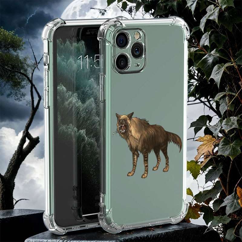 1Pc Transparent For iPhone X XS African Wild Dog Phone Case