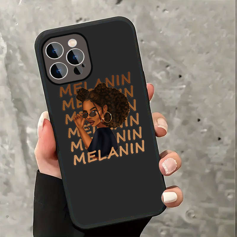 1Pc Black For iPhone 16 Pro Max Celebrating Melanin Phone Case