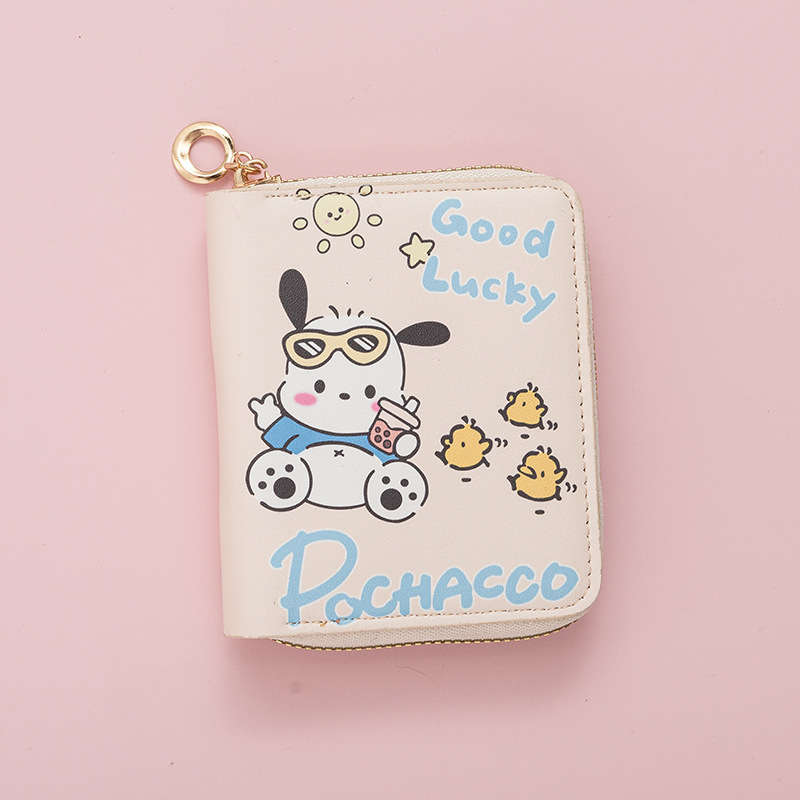 1pc IP Sanrio Cute Ladies Handbag Coin Purse Small Cartoon Anime Short Zipper Wallet Card Holder Li