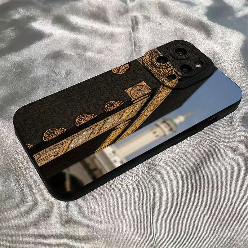 1Pc Black For iPhone 7 Plus 8 Plus Mecca Holy City Wall Phone Case
