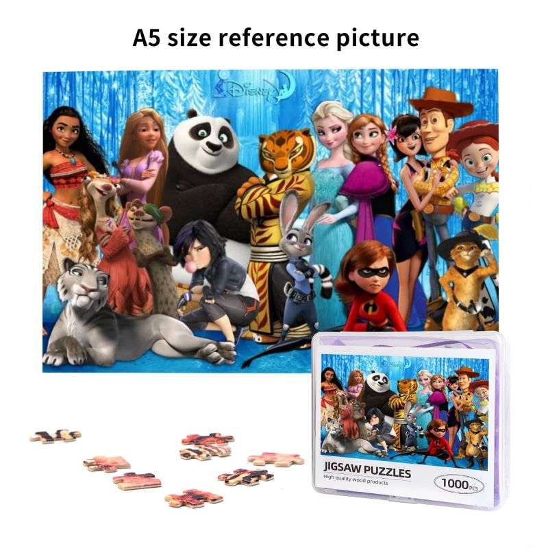 1000pcs Disney Wooden Puzzle Horizontal Style Relax Challenge Perfect for Enjoying