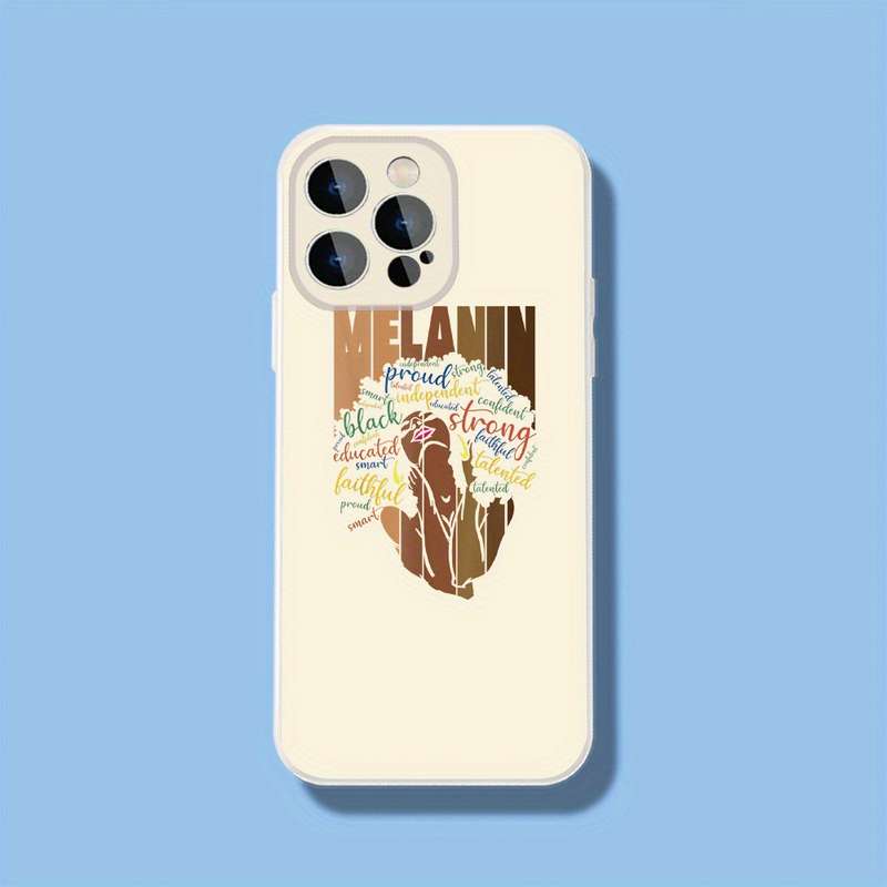 1Pc Ivory White For iPhone 13 Pro Max Empowered Melanin Phone Case