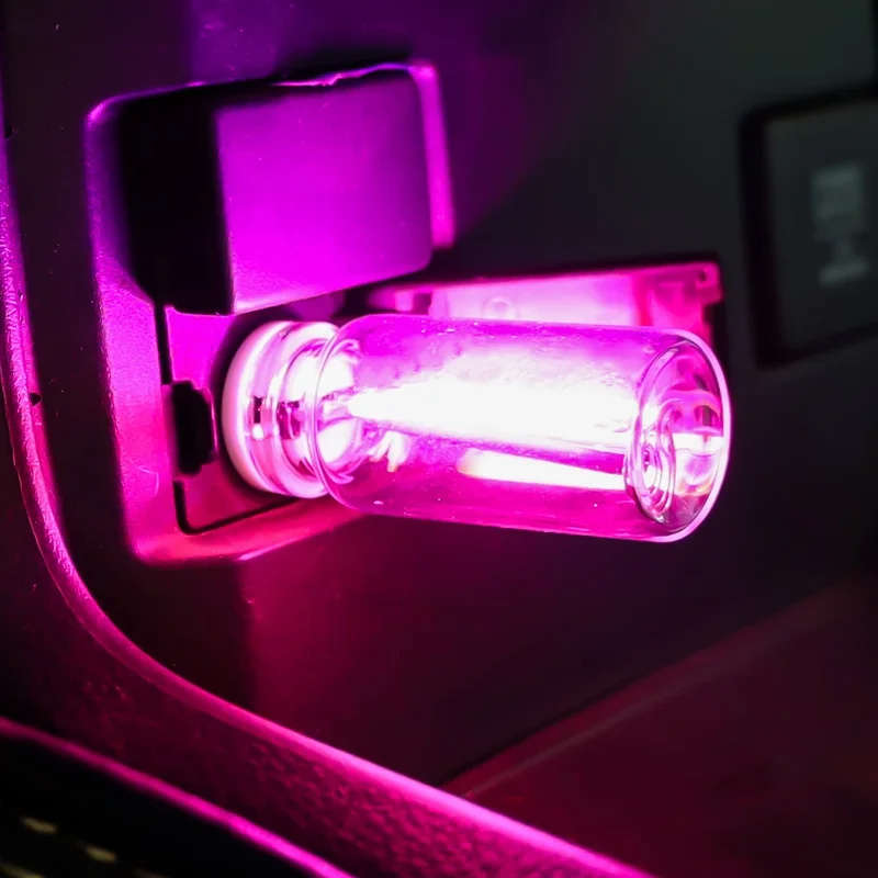 1pcs Pink Versatile Touch LED Light USB Powered Multicolor Ambient Car & Bedroom N