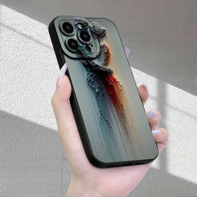 1Pc Black For iPhone 7 Plus 8 Plus Couple Pattern Phone Case