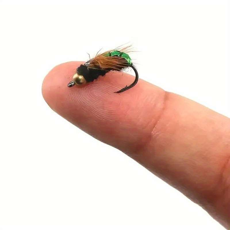 5pcs Small Fly High Simulation Fly Lure PVC Mixed Color with Hook for Fishing
