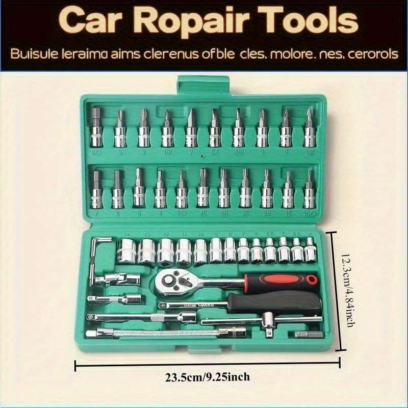 Screwdriver Bit Tool Set Color Green 46 Piece Set