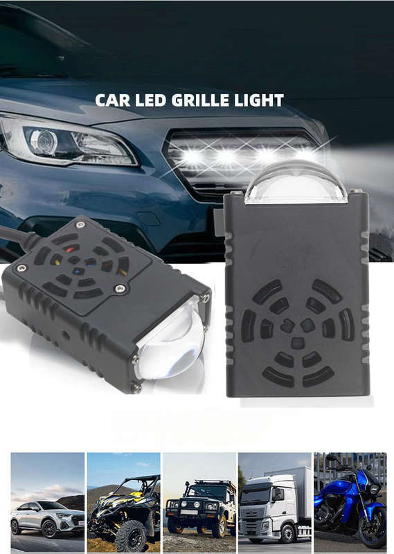 2pcs Automotive grille LED seven-color two-color demon eye decorative lights suitabl