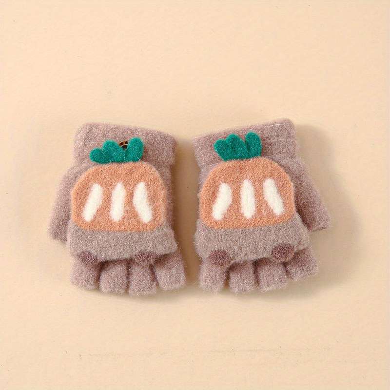 Winter Gloves Color A To Brown Size 6 To 24 Months