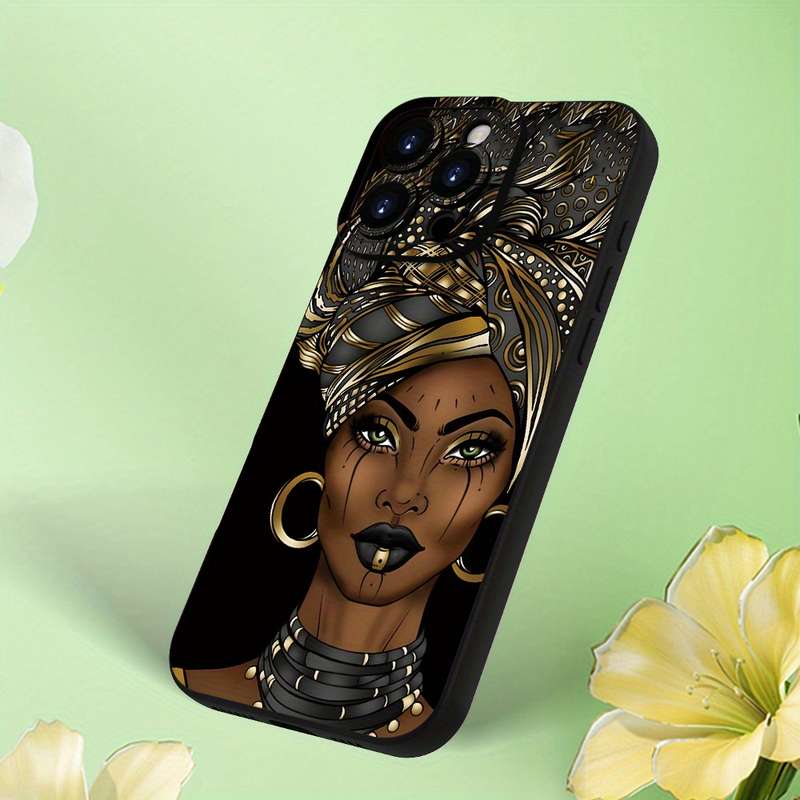 1Pc Black For iPhone XS Max African Women Phone Case