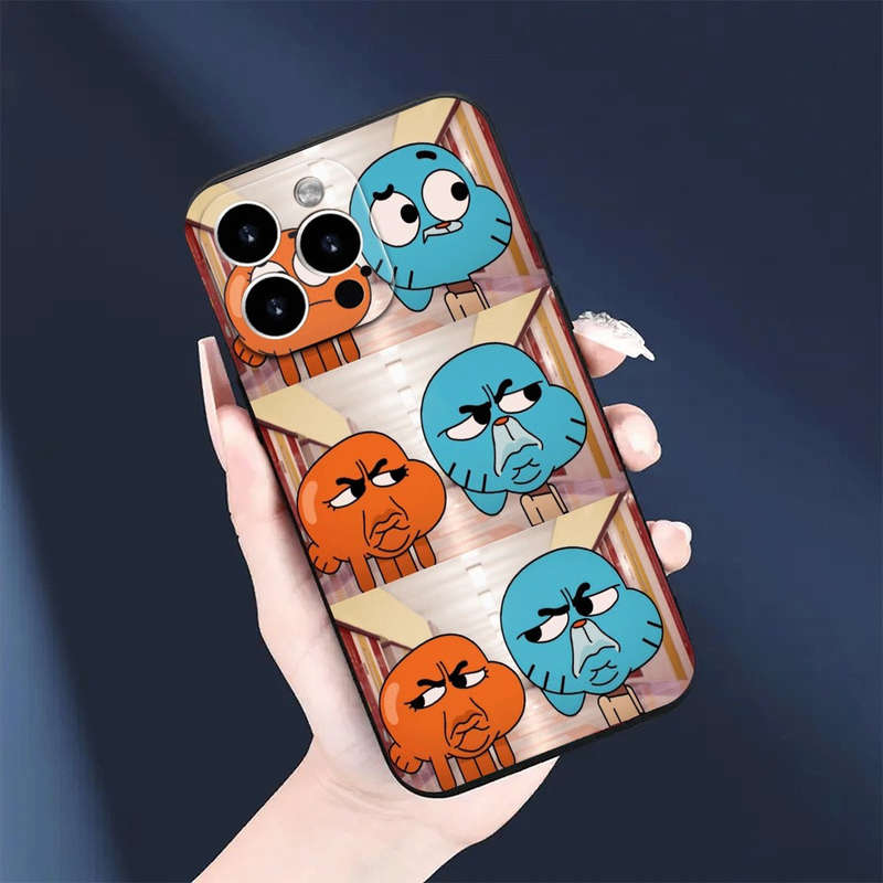 1Pc Black For iPhone 13 Amazing World Of Gumball Phone Case