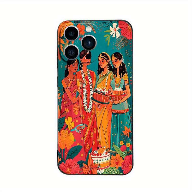 1Pc Black For iPhone 11 Pro Max African Design Phone Case