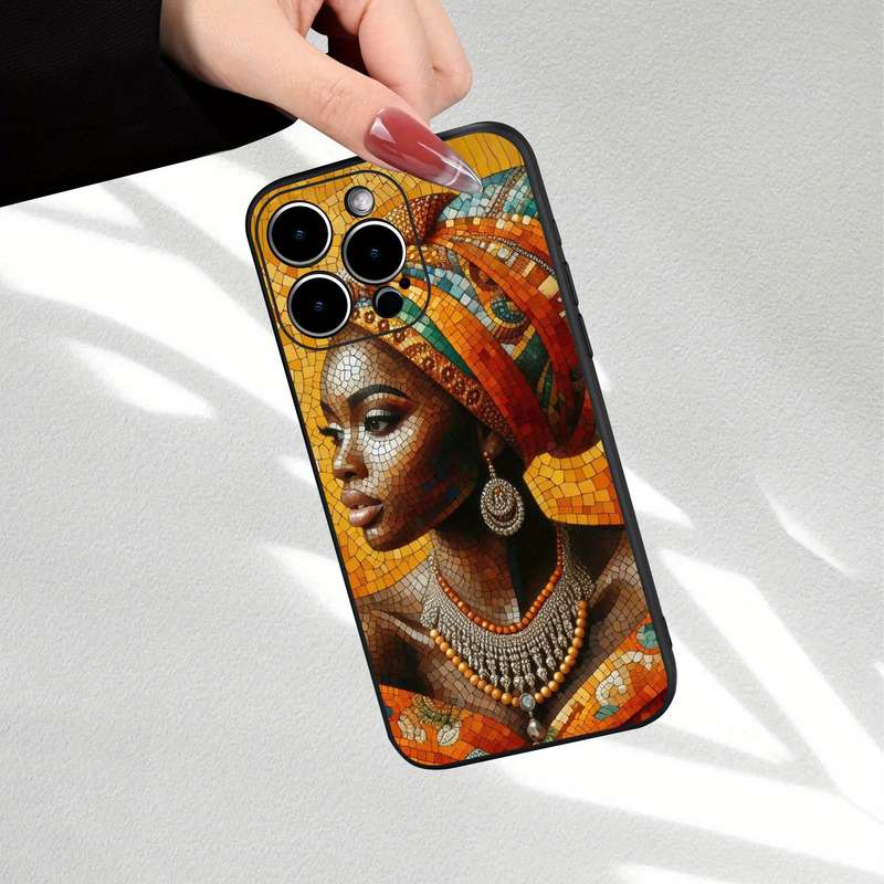 1Pc Black For iPhone 7 Plus 8 Plus African Girl Phone Case