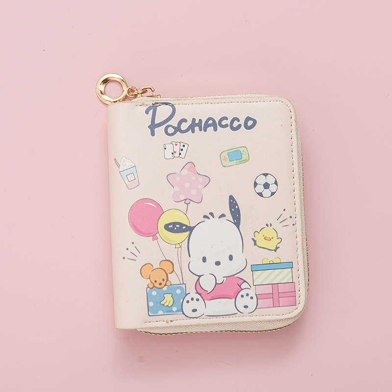 1pc IP Sanrio Cute Ladies Handbag Coin Purse Small Cartoon Anime Short Zipper Wallet Card Holder Li
