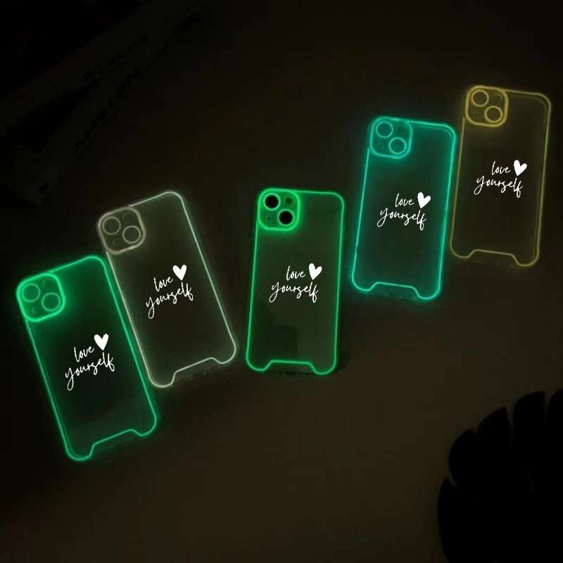 1Pc Blue For iPhone 15 Plus Always Love Yourself Phone Case