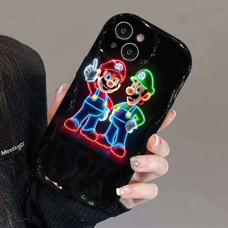 1Pc Mixed Color For iPhone 16 Mario Luigi Phone Case