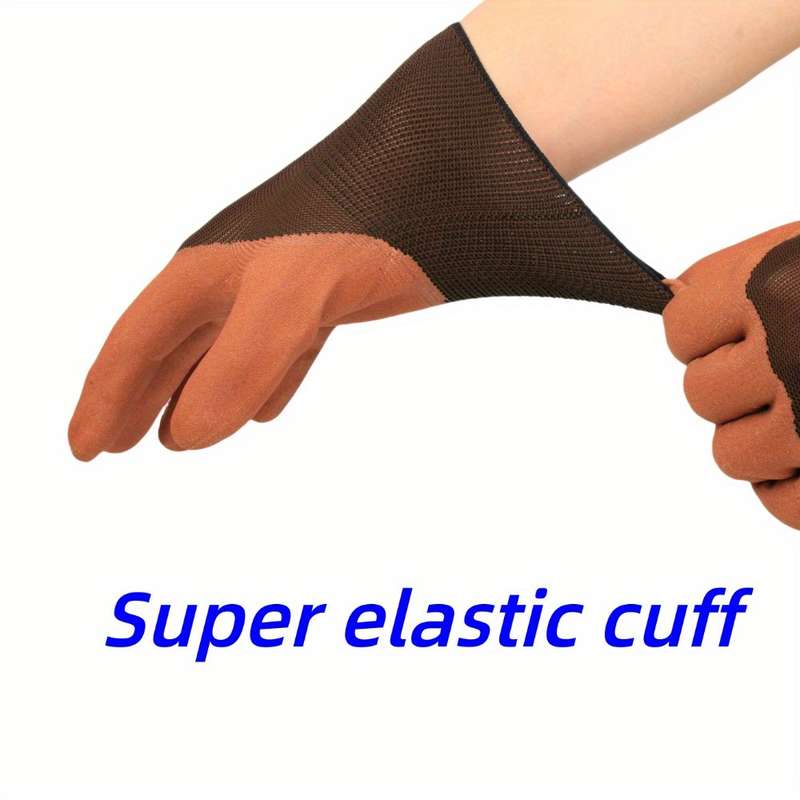 1 Pair Black Finger Thickened Multi Purpose Work Gloves