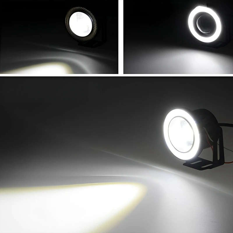 2pcs White Car  Angel Eyes Decorative Lights Personality Beautiful Decorative Lights