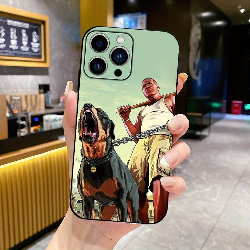 1Pc Black For iPhone 15 Plus Cartoon Cute Phone Case