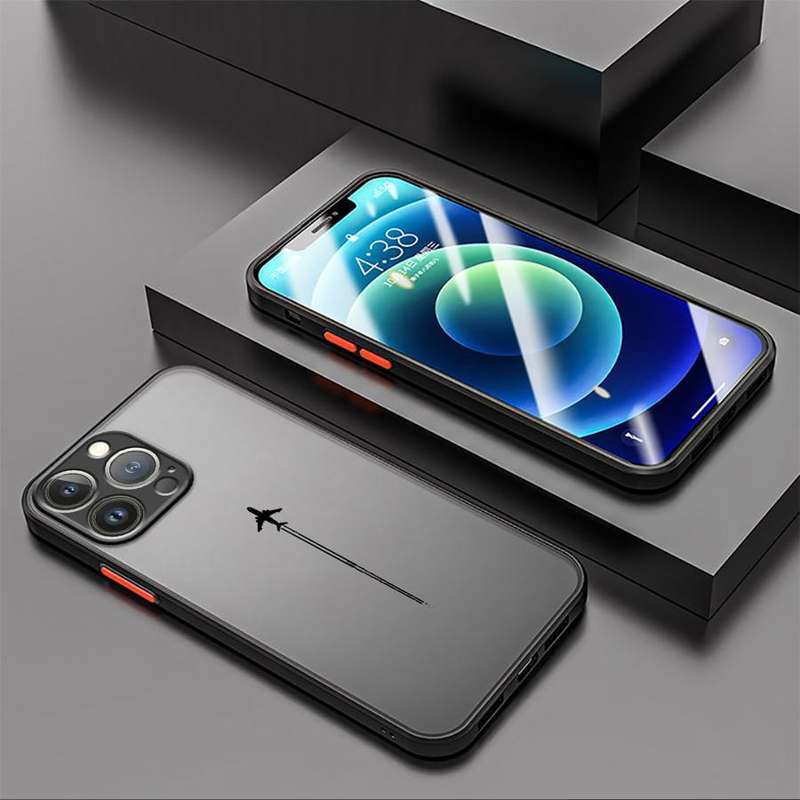 1Pc Black For iPhone XS Max Airplane Design Phone Case