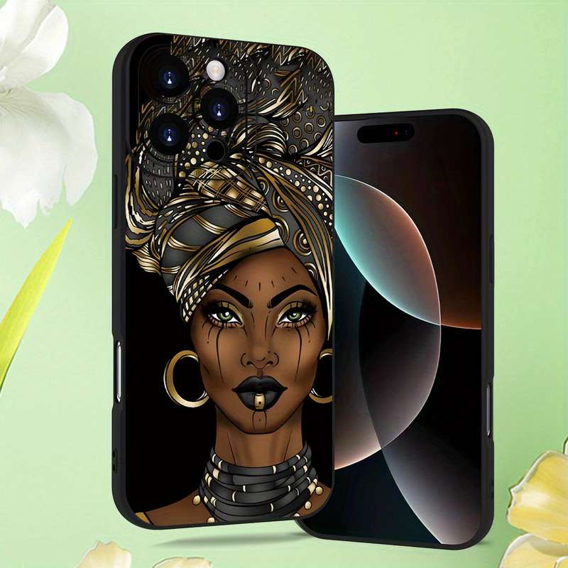 1Pc Black For iPhone XS Max African Women Phone Case