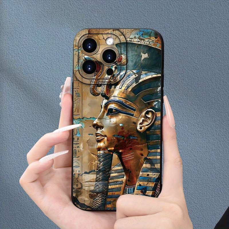 1Pc Black For iPhone 7 Plus 8 Plus Egyptian Pharaoh Phone Case