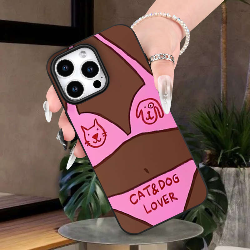 1Pc Black For iPhone XS Beach Bikini Pattern Phone Case