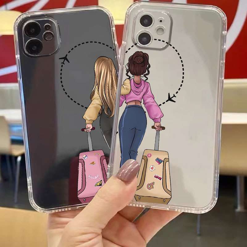 1Pc Mixed Color For iPhone 13 Travel Phone Case