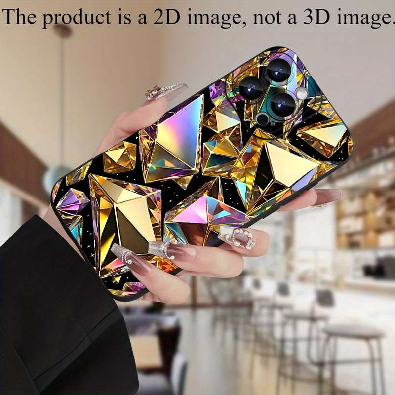 1Pc Black For iPhone 15 Pro Max Exquisite Stylish Phone Case