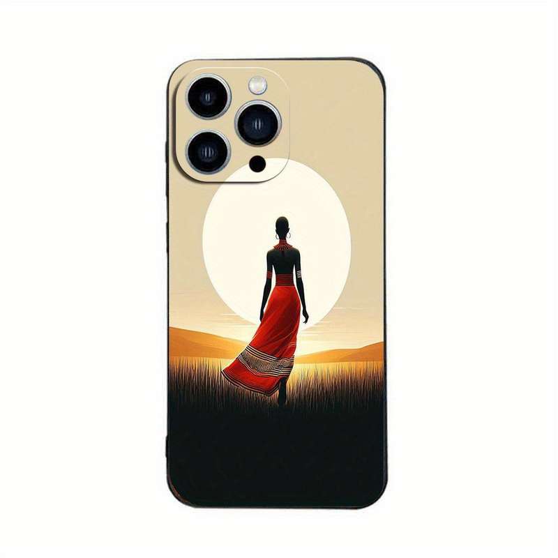 1Pc Black For iPhone 13 Pro African Americans Designed Phone Case