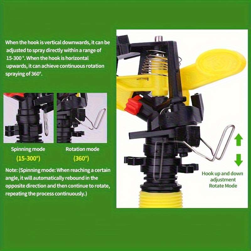 1Pc Adjustable Yard Sprinkler With Swing Arm Atomizing Nozzle
