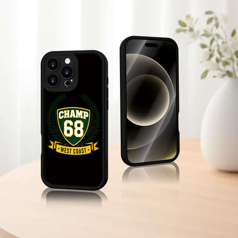 1Pc Black For iPhone XS Max Trendy Sports Style Phone Case