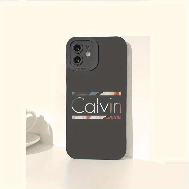 1Pc Black For iPhone 7 Plus 8 Plus Calvin Text Phone Case