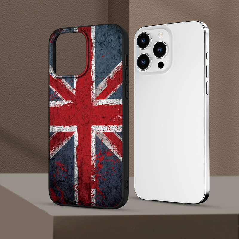 1Pc Black For iPhone 11 Pro Max Union Jack Themed Phone Case