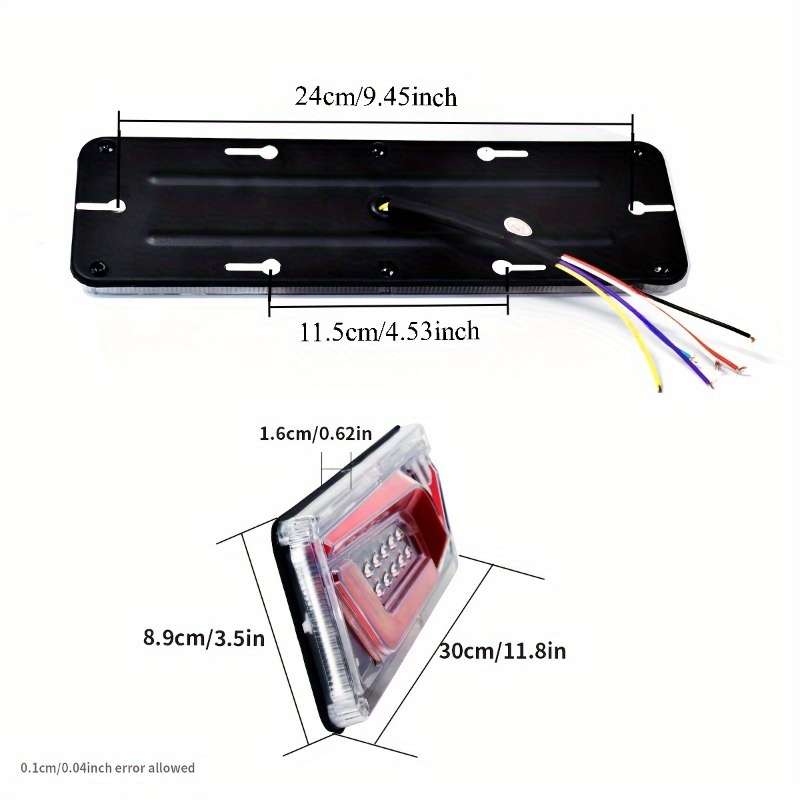 2pcs LED Car Taillight High Brightness for Trucks Trailers RVs and Cars Red & Y