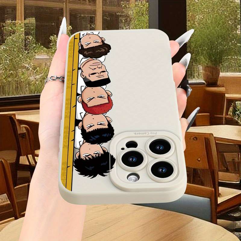 1Pc Beige For iPhone XS Anime Cartoon Character Phone Case