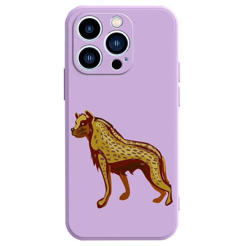 1Pc Purple For iPhone 7 Plus 8 Plus African Wild Dog Phone Case