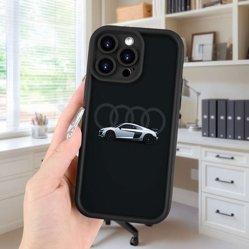 1Pc Black For iPhone XS Car Pattern Phone Case