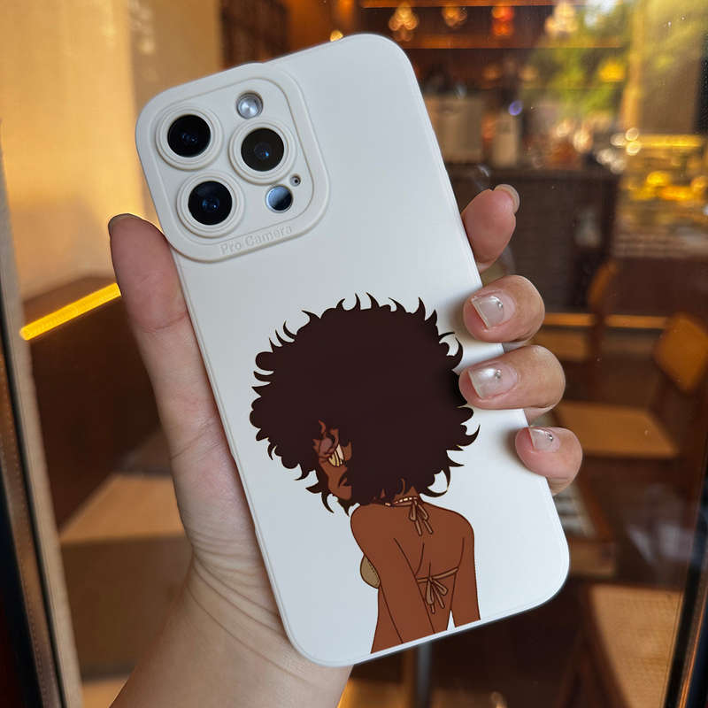1Pc White For iPhone 14 Plus Wild Female Aesthetics Phone Case