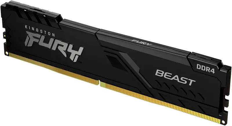 Kingston FURY Beast 16GB 3600MHz DDR4 CL18 Desktop Memory Single Stick KF436C18BB/16, Black