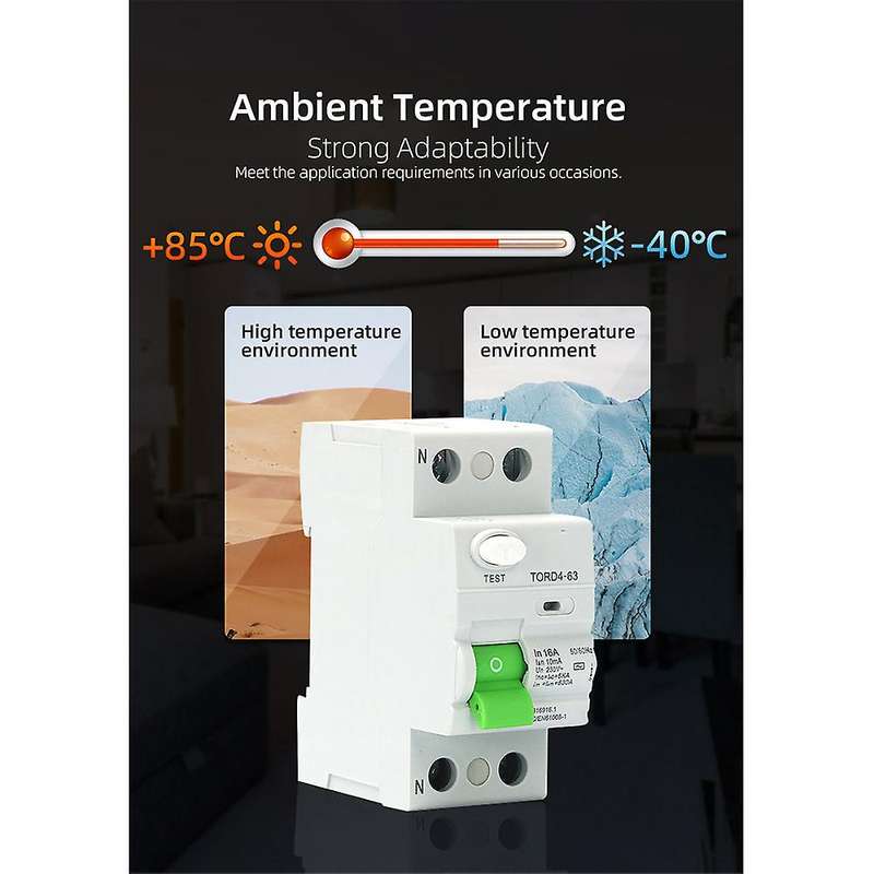 Ac 2p 6ka Rccb Rcd 230v Residual Current Circuit Breaker 2p 16a 10ma