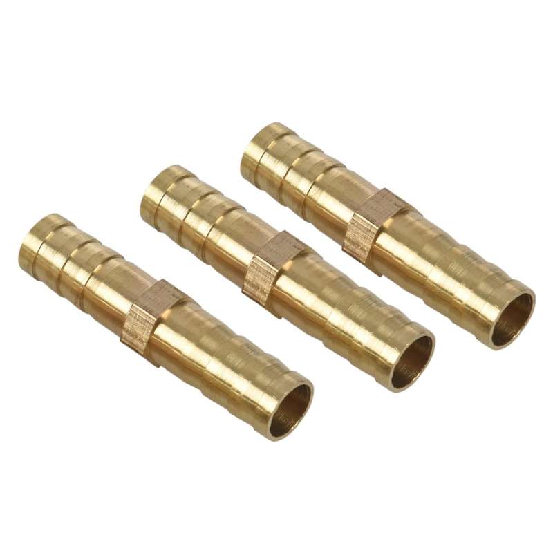 5pcs 8mm Inner Dia Air Gas Straight Hose Pipe Barb Coupler