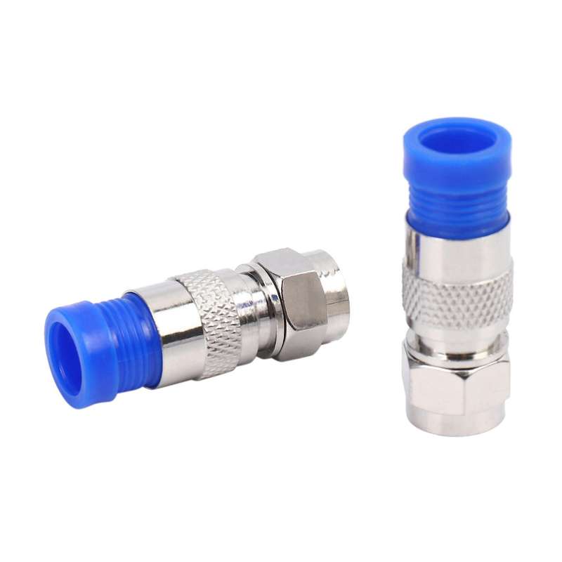 100pcs Rg6 Compression Connectors Coaxial Cable Connector Tool