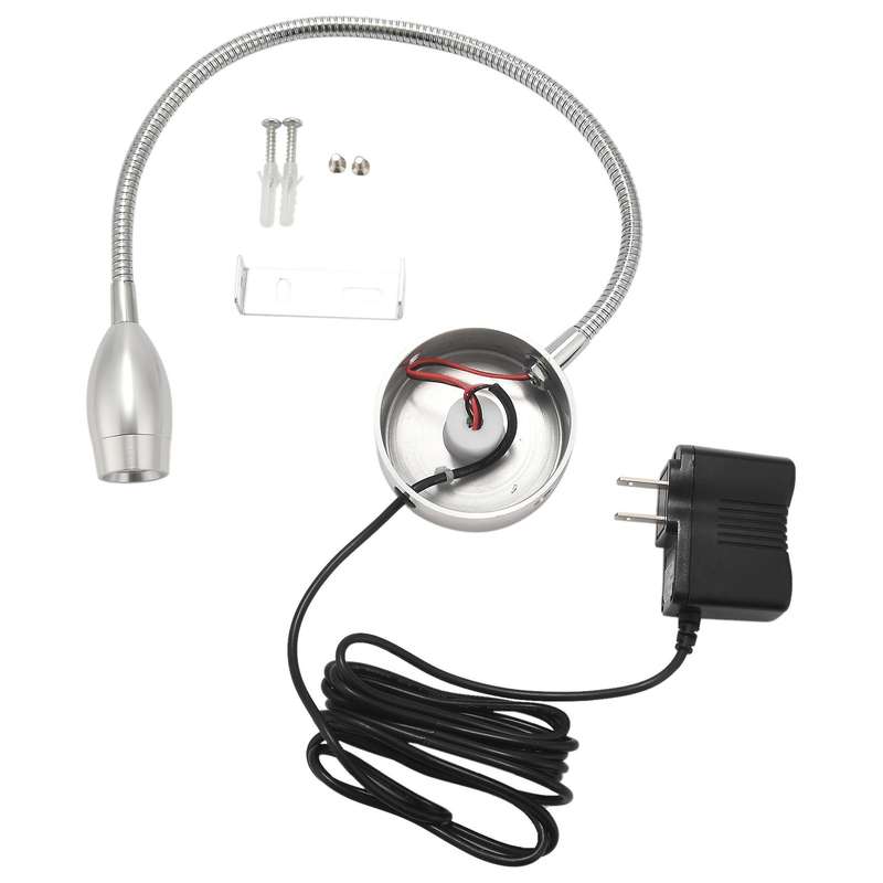 Dimmable Reading Lamp, Bed Lights with Plug Wired Us Plug